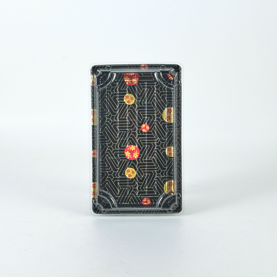 wl-10 disposable to go sushi box with red sakura birdview