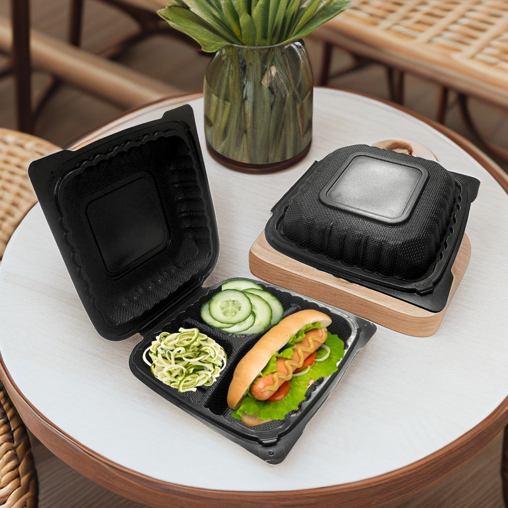 3 Compartment Clamshell Storage Containers