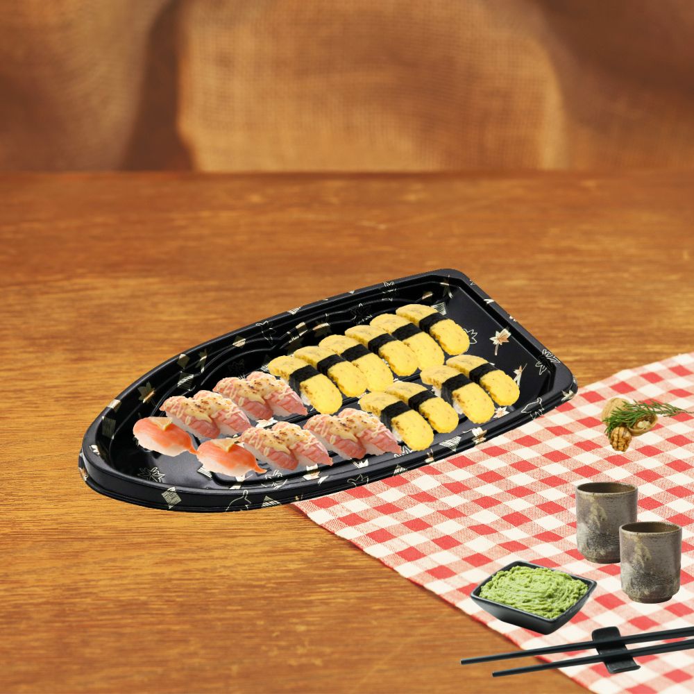 25Oz Boat Shape Sushi Serving Tray