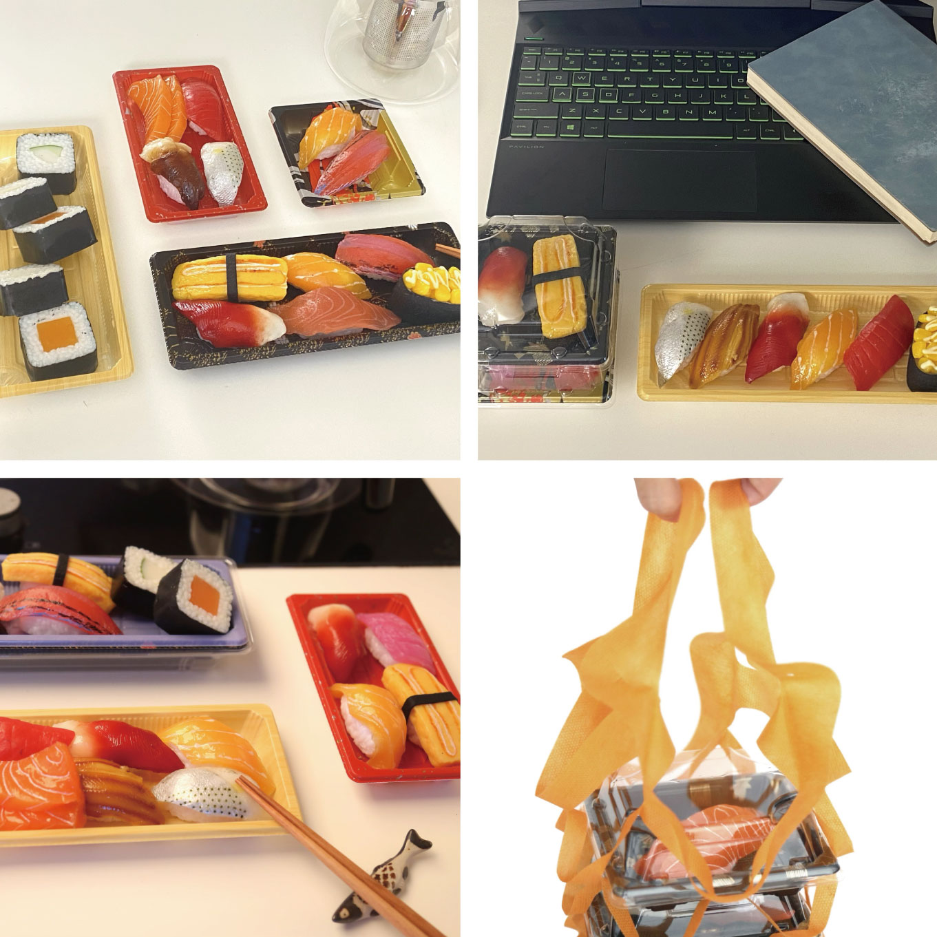 Sushi plate WL-01 in the kitchen, office, dinner scene application and it is ready to take away.
