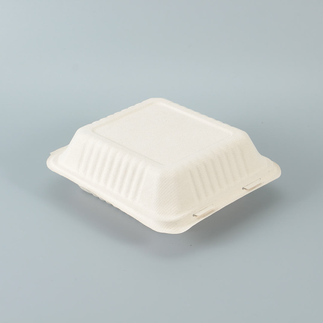 compostable cleamshell take out food container