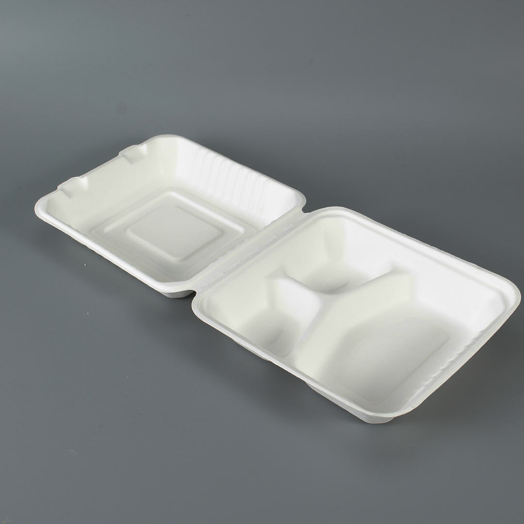 8x8 Inch Biodegradable Clamshell Container | WL-P83