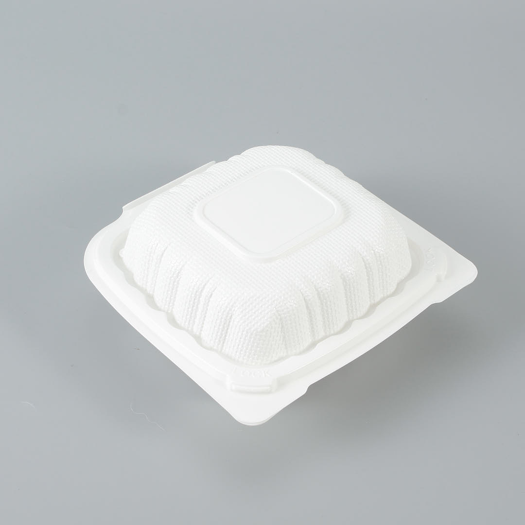 CLosed 6x6 Inch Clamshell Burger Container