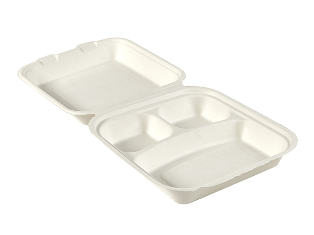 Compostable White Bento Box with Compartment | WL-P83