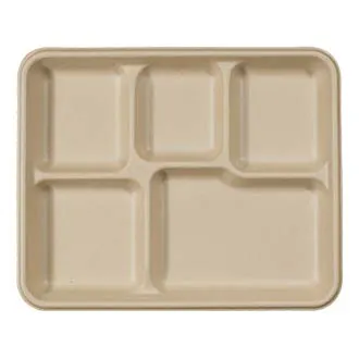 Large 5 Compartment Disposable Plates with Lids