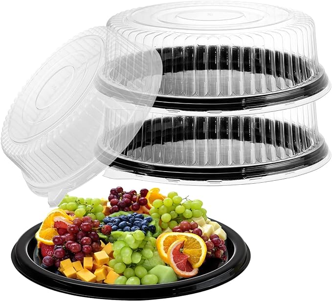 12 Inch Round Catering Tray with Lid