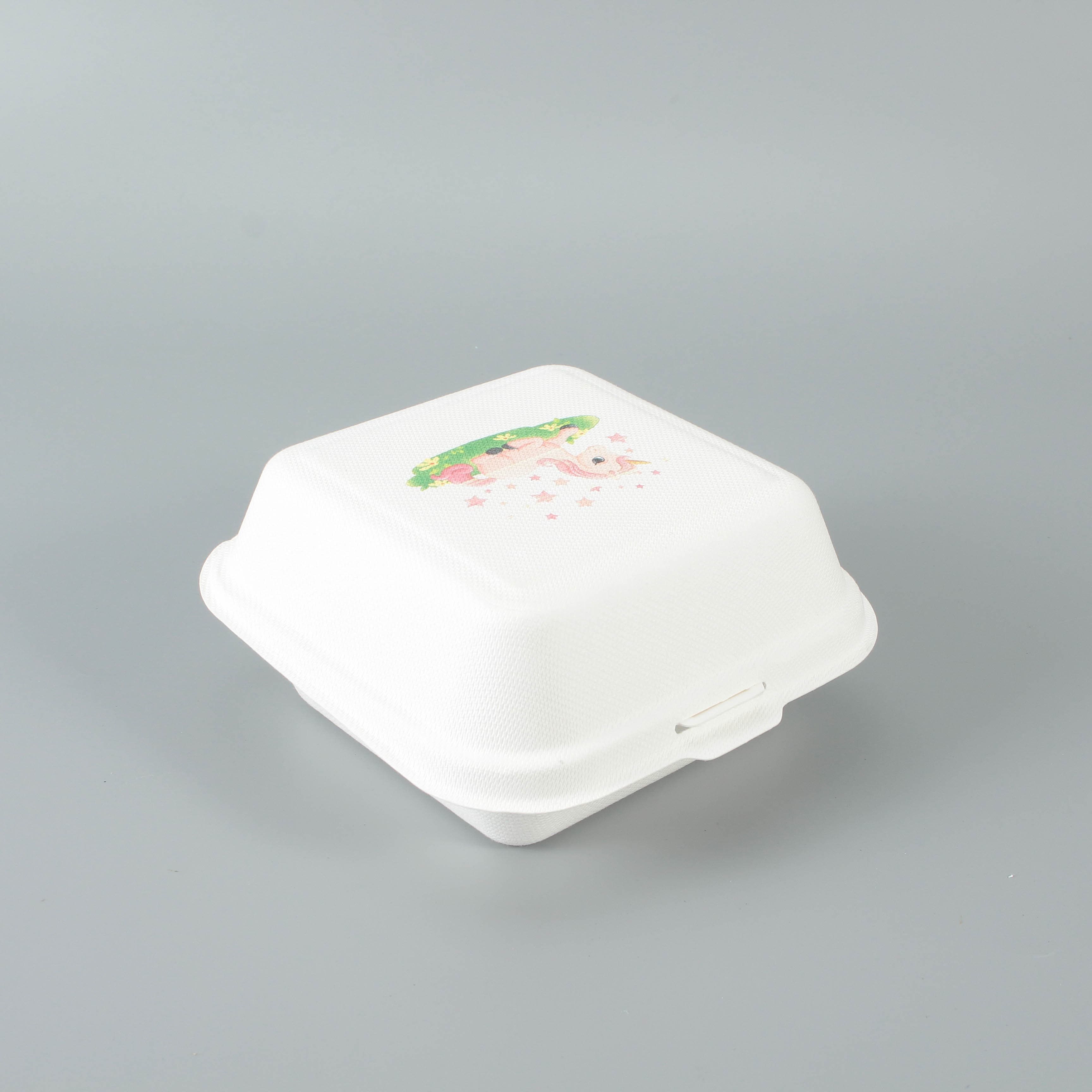 6x6 Biodegradable Clamshell Container | WL-P61