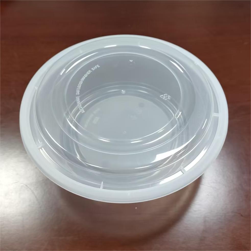 38 oz Round Clear Plastic Salad Bowl